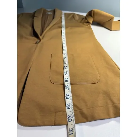 Garnet Hill Knit Relaxed Blazer Womens Sz 8 Praline Brown Camel Academia‎ $169 - Picture 9 of 12